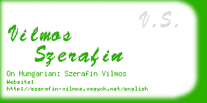 vilmos szerafin business card